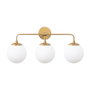 Opviq Horn - 12205 Lámpara de pared dorada con tapa de cristal